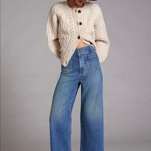Anthropologie Pilcro Wide Leg Cropped Jeans